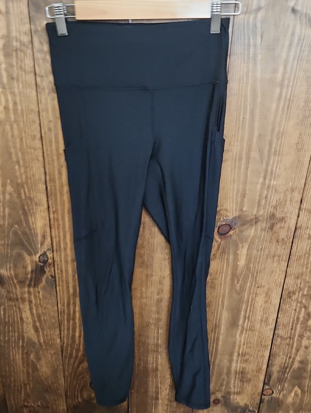 Fabletics Fleece Lined Black Pocket Leggings